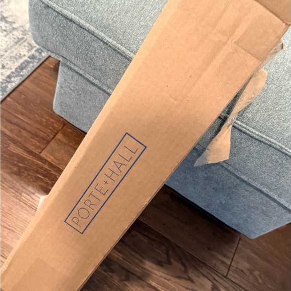 Porte and Hall Blue and White Patterned Runner Rug - Picture 3 of 4